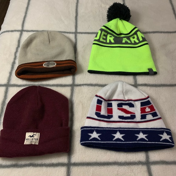 Four Youth Winter Hats, One Size - Picture 1 of 5